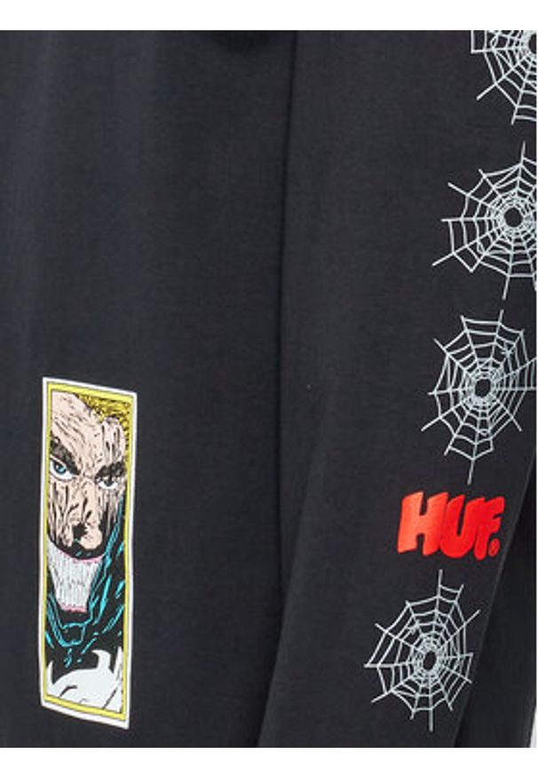 HUF Longsleeve MARVEL Spidey Sense TS02054 Czarny Regular Fit. Kolor: czarny. Materiał: bawełna. Długość rękawa: długi rękaw. Wzór: motyw z bajki