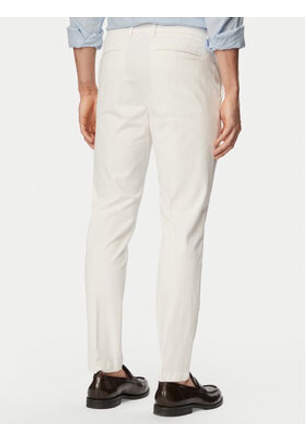 BOSS Chinosy H-Kaiton1 50543312 Biały Slim Fit. Kolor: biały. Materiał: bawełna