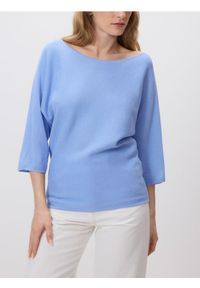 Reserved - Sweter z wiskozą - jasnoniebieski. Kolor: niebieski. Materiał: wiskoza