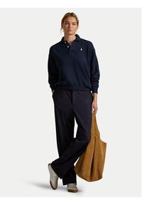 Polo Ralph Lauren Bluza 211971756001 Granatowy Relaxed Fit. Typ kołnierza: polo. Kolor: niebieski. Materiał: bawełna #4