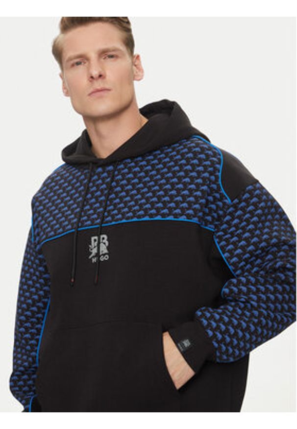 Hugo - HUGO Bluza Dilverston_RB 50542808 Czarny Regular Fit. Kolor: czarny. Materiał: bawełna