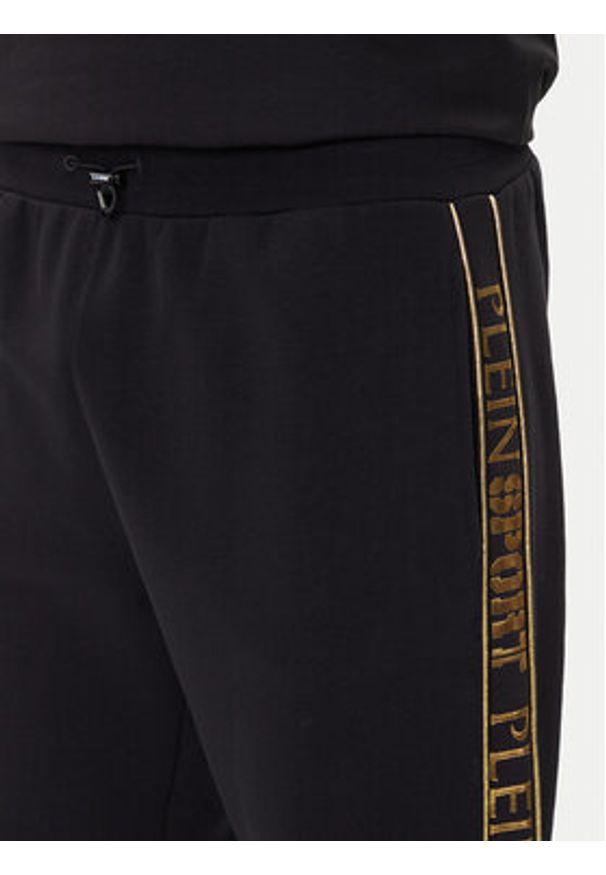 Plein Sport Spodnie dresowe PAEC MJT2602 STE003N Czarny Regular Fit. Kolor: czarny. Materiał: bawełna