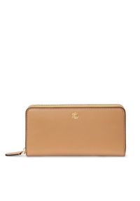 Lauren Ralph Lauren - LAUREN RALPH LAUREN Portfel damski 432876730013 Brązowy. Kolor: brązowy. Materiał: skóra