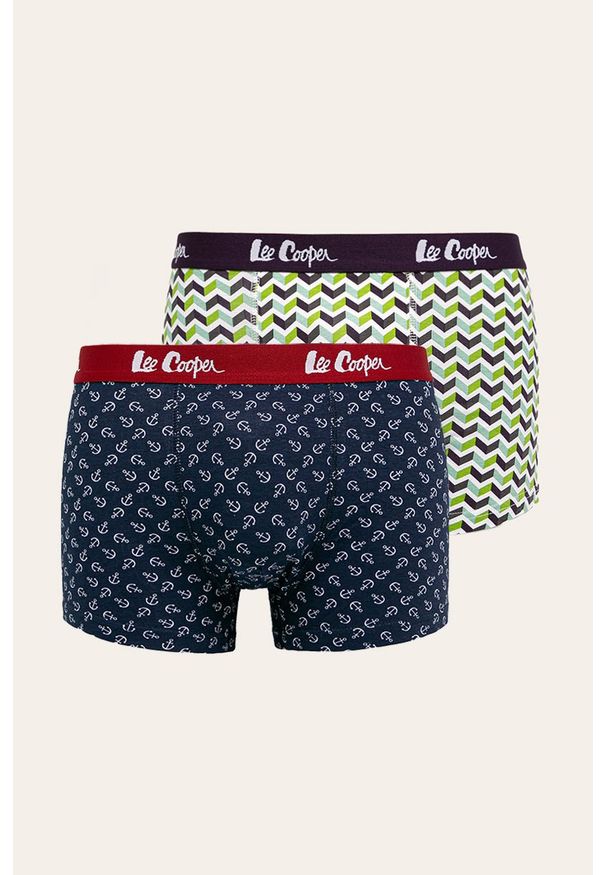 Lee Cooper - Bokserki (2-pack). Kolor: niebieski. Materiał: bawełna, dzianina, elastan