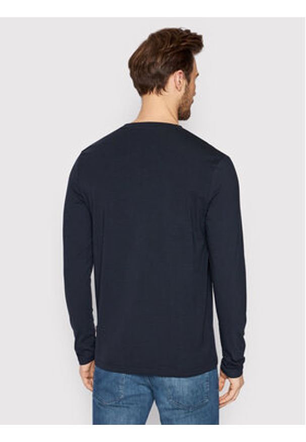 BOSS - Boss Longsleeve TChark 50473286 Granatowy Regular Fit. Kolor: niebieski. Materiał: bawełna. Długość rękawa: długi rękaw