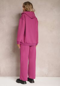 Renee - Ciemnofioletowy 2-częściowy Komplet Dresowy z Bluzą i Spodniami Frestine. Kolor: fioletowy. Materiał: dresówka #5