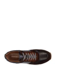 Wittchen - Męskie sneakersy z dwóch rodzajów skór cieniowane brązowo-szare. Okazja: na co dzień. Kolor: brązowy, wielokolorowy, szary. Materiał: skóra #9
