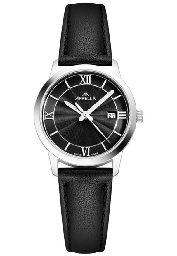 Acappella - Zegarek damski Appella L32005.5264Q czarny. Kolor: czarny