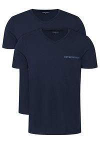 Emporio Armani Underwear Komplet 2 t-shirtów EM000392 AF10779 MB263 Granatowy Regular Fit. Kolor: niebieski. Materiał: bawełna
