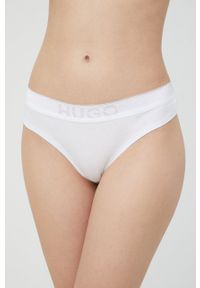 Hugo - HUGO stringi (3-pack) kolor biały. Kolor: biały. Materiał: materiał, bawełna