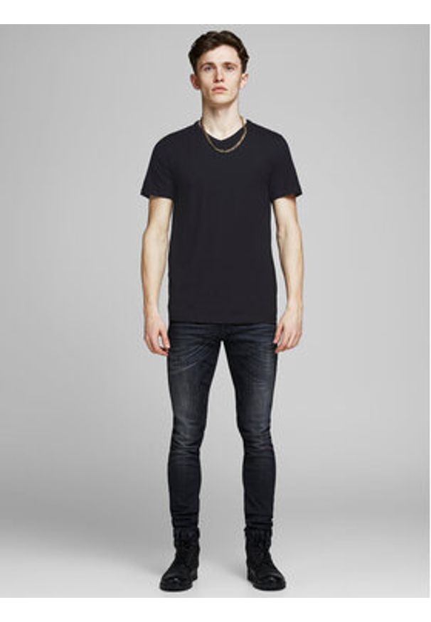 Jack & Jones Komplet t-shirtów Basic 12133914 Czarny Slim Fit. Kolor: czarny. Materiał: bawełna