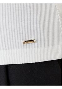 Morgan Bluzka 252-DELINE Biały Slim Fit. Kolor: biały. Materiał: syntetyk #5
