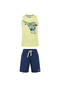 Diadora - Zestaw dziecięcy DIADORA JB. SET SL LOGO ELEMENTS. Okazja: na uczelnię. Kolor: żółty. Materiał: dresówka