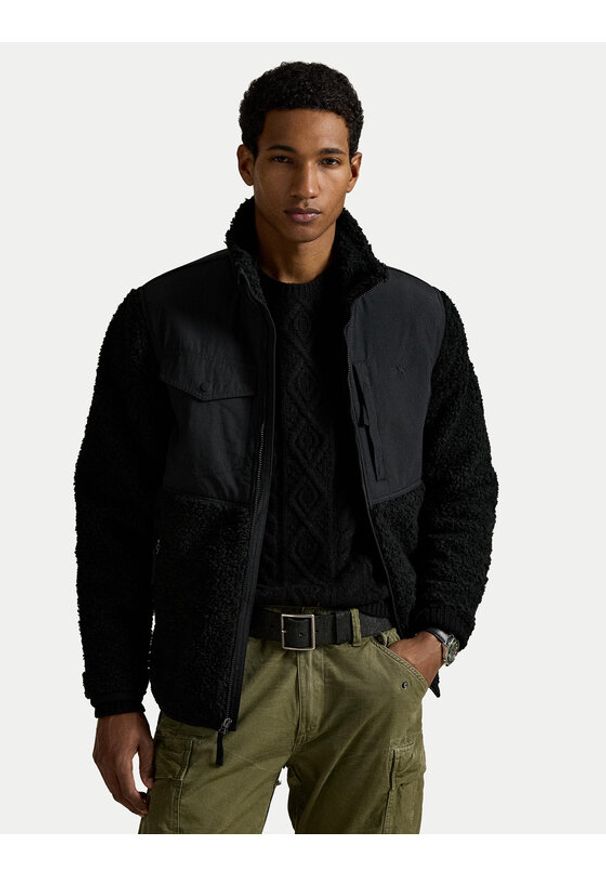 Polo Ralph Lauren Kurtka przejściowa 710981488001 Czarny Regular Fit. Typ kołnierza: polo. Kolor: czarny. Materiał: syntetyk