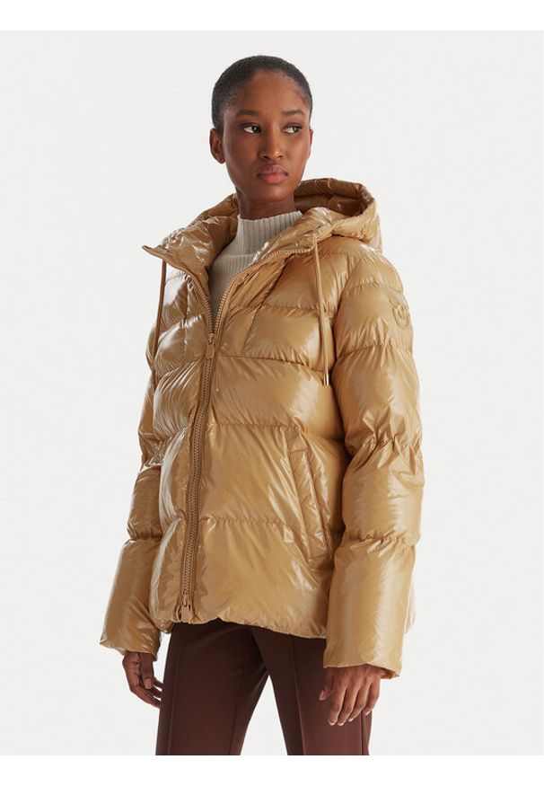 Pinko - PINKO Kurtka zimowa Eleodoro 101597 A2P7 Beżowy Regular Fit. Kolor: beżowy. Materiał: syntetyk. Sezon: zima