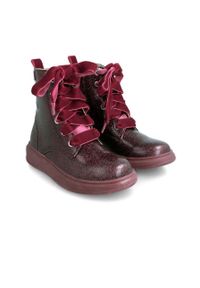 Agatha Ruiz de la Prada Botki dziecięce kolor bordowy. Nosek buta: okrągły. Kolor: czerwony. Materiał: guma #2