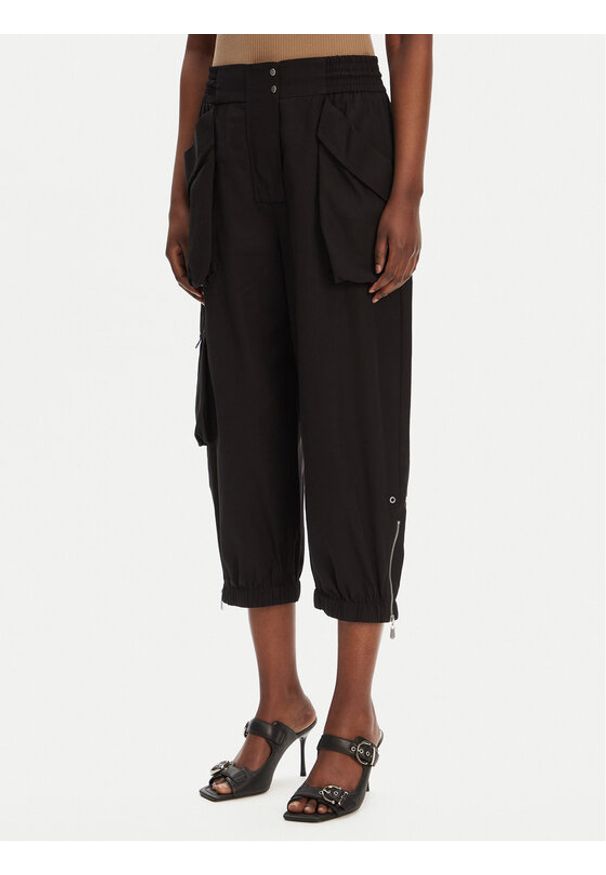 Pinko - PINKO Spodnie materiałowe Vedrai 104704 A2ER Czarny Regular Fit. Kolor: czarny. Materiał: bawełna