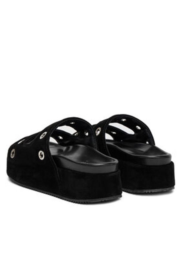 Inuikii Klapki Suede Studs 70103-153 Czarny. Kolor: czarny. Materiał: skóra, zamsz