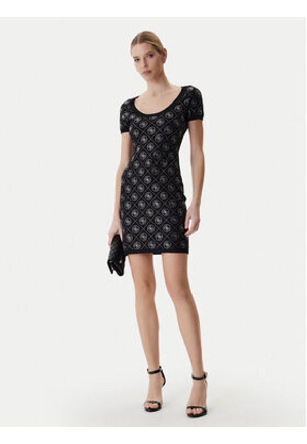 Guess Sukienka dzianinowa W6RK92 Z3JD2 Czarny Regular Fit. Kolor: czarny. Materiał: syntetyk