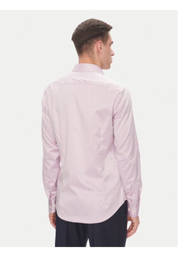 Calvin Klein Koszula LV019EU035 Różowy Slim Fit. Kolor: różowy. Materiał: bawełna
