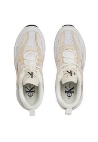 Calvin Klein Jeans Sneakersy Retro Tennis Su-Mesh Wn YW0YW00891 Beżowy. Kolor: beżowy. Materiał: skóra #4