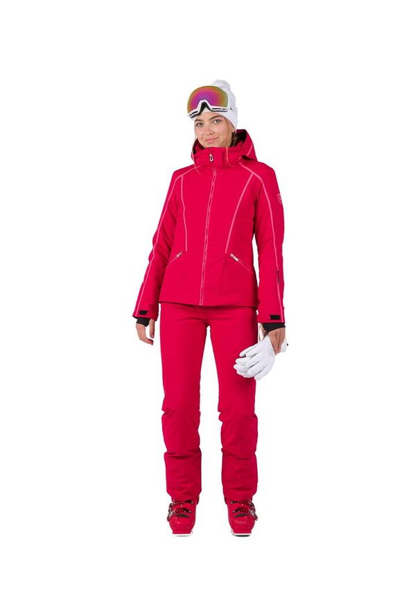 Kurtka narciarska Rossignol W Flat czerwona. Kolor: czerwony. Sezon: zima. Sport: narciarstwo
