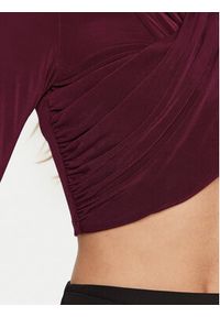 BARDOT - Bardot Bluzka 58746TB Bordowy Slim Fit. Kolor: czerwony. Materiał: syntetyk #2