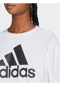 Adidas - adidas T-Shirt Essentials Big Logo Boyfriend T-Shirt HR4930 Biały Loose Fit. Kolor: biały. Materiał: bawełna #6