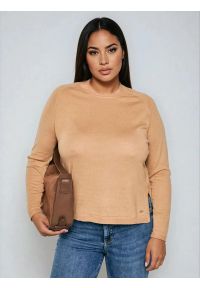 Big-Star - Sweter damski z wiskozy brązowy Airin 802. Okazja: na co dzień. Kolor: brązowy. Materiał: wiskoza. Styl: casual, vintage, klasyczny #3