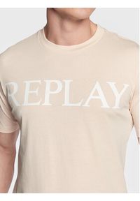Replay T-Shirt M6475.000.22980P Beżowy Regular Fit. Kolor: beżowy. Materiał: bawełna #5