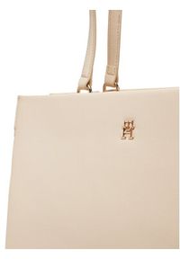 TOMMY HILFIGER - Tommy Hilfiger Torebka Th Legacy Tote AW0AW17197 Écru. Materiał: skórzane #3