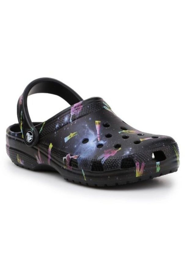 Klapki Crocs Classic Out Of This World Ii Jr 206818-001 czarne różowe żółte. Kolor: różowy, czarny, wielokolorowy, żółty. Materiał: syntetyk