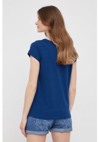 Lee Cooper t-shirt bawełniany kolor granatowy. Okazja: na co dzień. Kolor: niebieski. Materiał: bawełna. Wzór: nadruk. Styl: casual