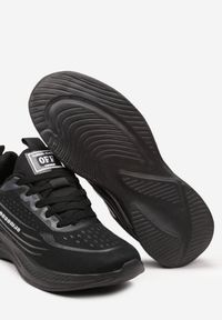 Born2be - Czarne Płaskie Sznurowane Buty Sportowe Sneakersy Moanne. Nosek buta: okrągły. Zapięcie: sznurówki. Kolor: czarny. Materiał: materiał. Obcas: na obcasie. Wysokość obcasa: niski #5