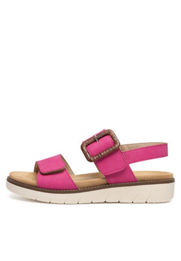 Remonte Sandały D2067-31 Różowy. Kolor: różowy. Materiał: skóra