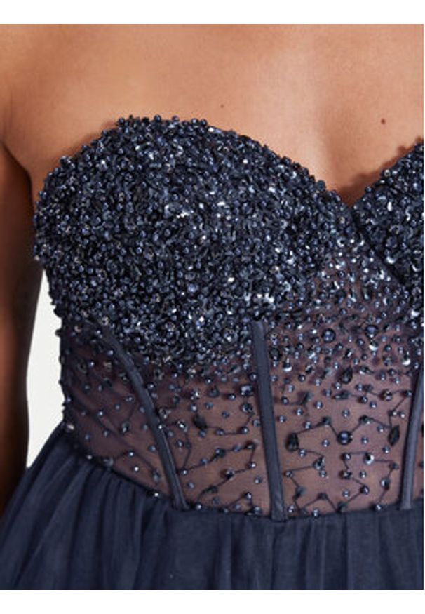 Hey Kyla - Swing Sukienka wieczorowa 5AH023HK Granatowy Slim Fit. Kolor: niebieski. Materiał: syntetyk. Styl: wizytowy