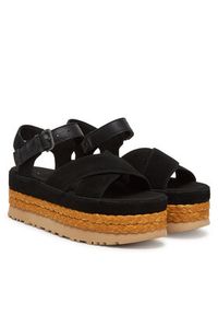 Ugg Espadryle W Aubrey Ankle Strap 1167471 Czarny. Kolor: czarny. Materiał: zamsz, skóra