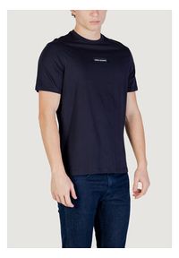 Armani Exchange T-Shirt XM002471 AF10356 UB101 Granatowy Slim Fit. Kolor: niebieski. Materiał: bawełna #4