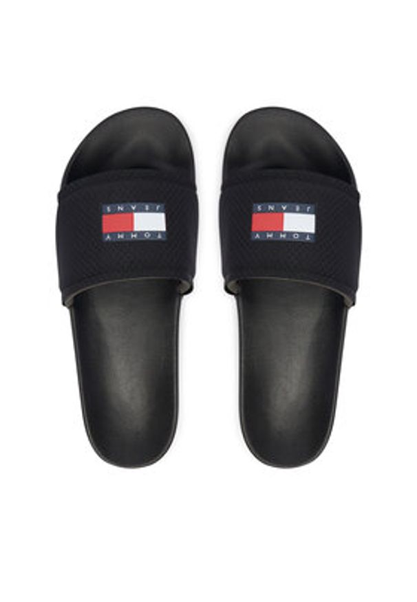 Tommy Jeans Klapki Tjm Pool Slide EM0EM01673 Czarny. Kolor: czarny. Materiał: materiał