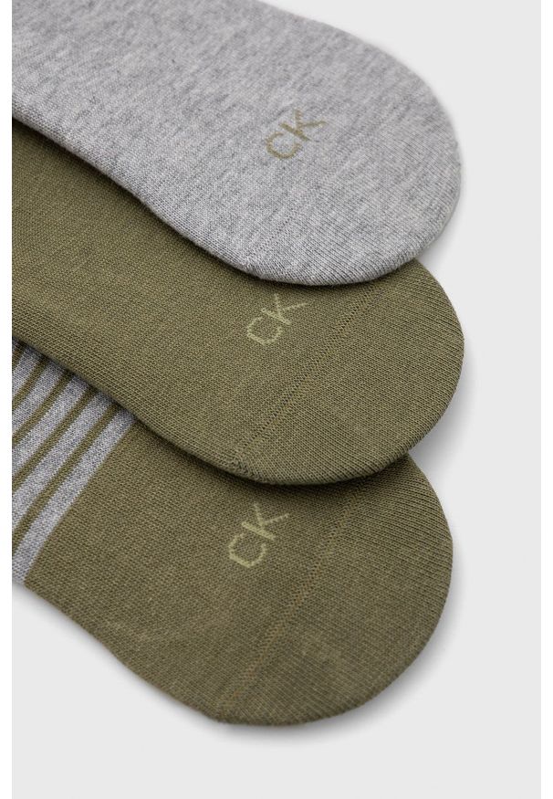 Calvin Klein skarpetki (3-pack) męskie kolor zielony. Kolor: zielony