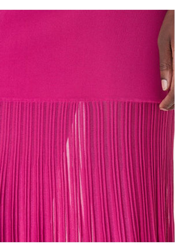 MICHAEL Michael Kors Sukienka dzianinowa MS683HGBFD Różowy Slim Fit. Kolor: różowy. Materiał: syntetyk
