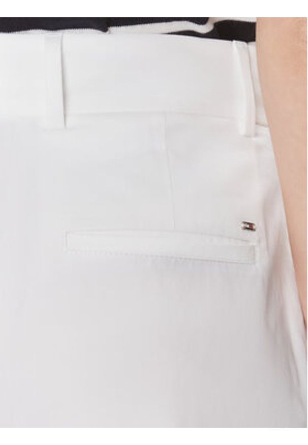 TOMMY HILFIGER - Tommy Hilfiger Chinosy WW0WW40504 Biały Straight Fit. Kolor: biały. Materiał: wiskoza, bawełna