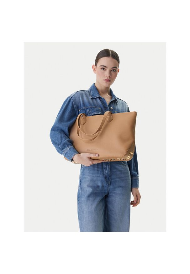 Love Moschino - Torebka LOVE MOSCHINO. Kolor: beżowy