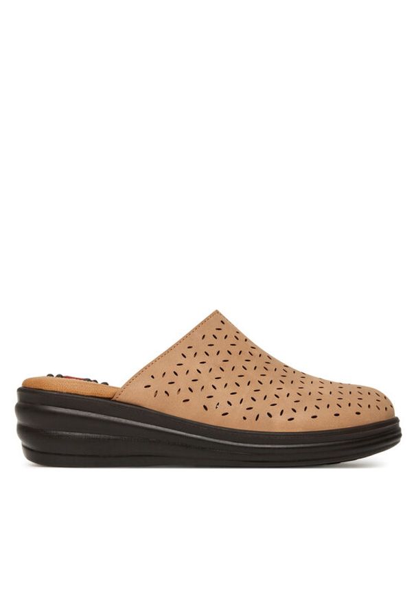 Go Soft Klapki LA3J7701-7 Beżowy. Kolor: beżowy. Materiał: materiał