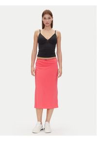 Tommy Jeans Spódnica midi Tjw Midi Aop Skirt DW0DW20272 Koralowy Regular Fit. Kolor: pomarańczowy. Materiał: syntetyk #4