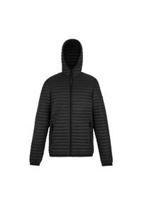 Regatta - Męska Ocieplana Kurtka Rigain. Kolor: czarny. Materiał: puch. Sport: turystyka piesza #1