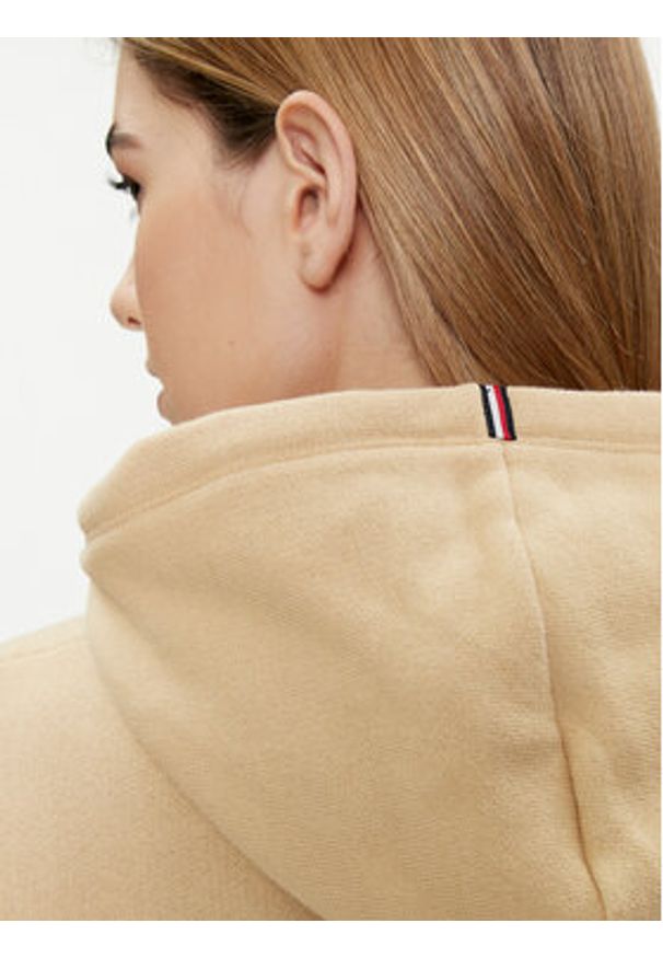 TOMMY HILFIGER - Tommy Hilfiger Bluza 1985 WW0WW40274 Beżowy Regular Fit. Kolor: beżowy. Materiał: bawełna
