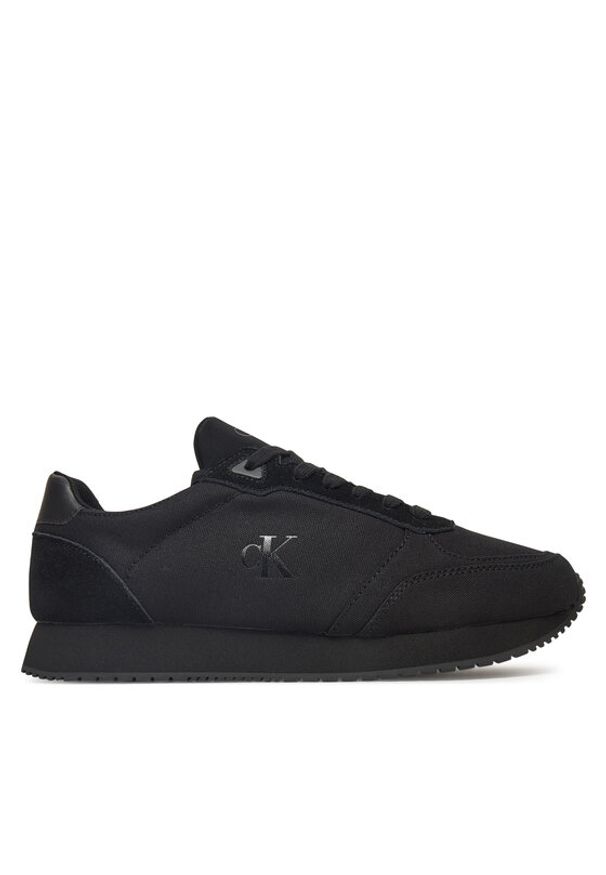 Calvin Klein Jeans Sneakersy Runner Sock Laceup Mg Canvas YM0YM01217 Czarny. Kolor: czarny. Materiał: materiał