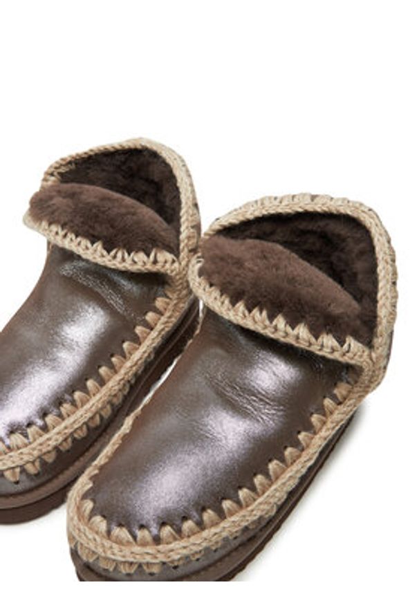 Mou Śniegowce Eskimo 18 FW101001C Szary. Kolor: szary. Materiał: skóra
