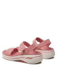 skechers - Skechers Sandały Go Walk Arch Fit Sandal-Polished 140264/ROS Różowy. Kolor: różowy. Materiał: materiał #5